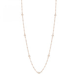ROSATO Collana donna personalizzabile con sette anellini in argento placcato oro rosa RZC051