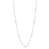 ROSATO Collana donna personalizzabile con sette anellini in argento RZC050