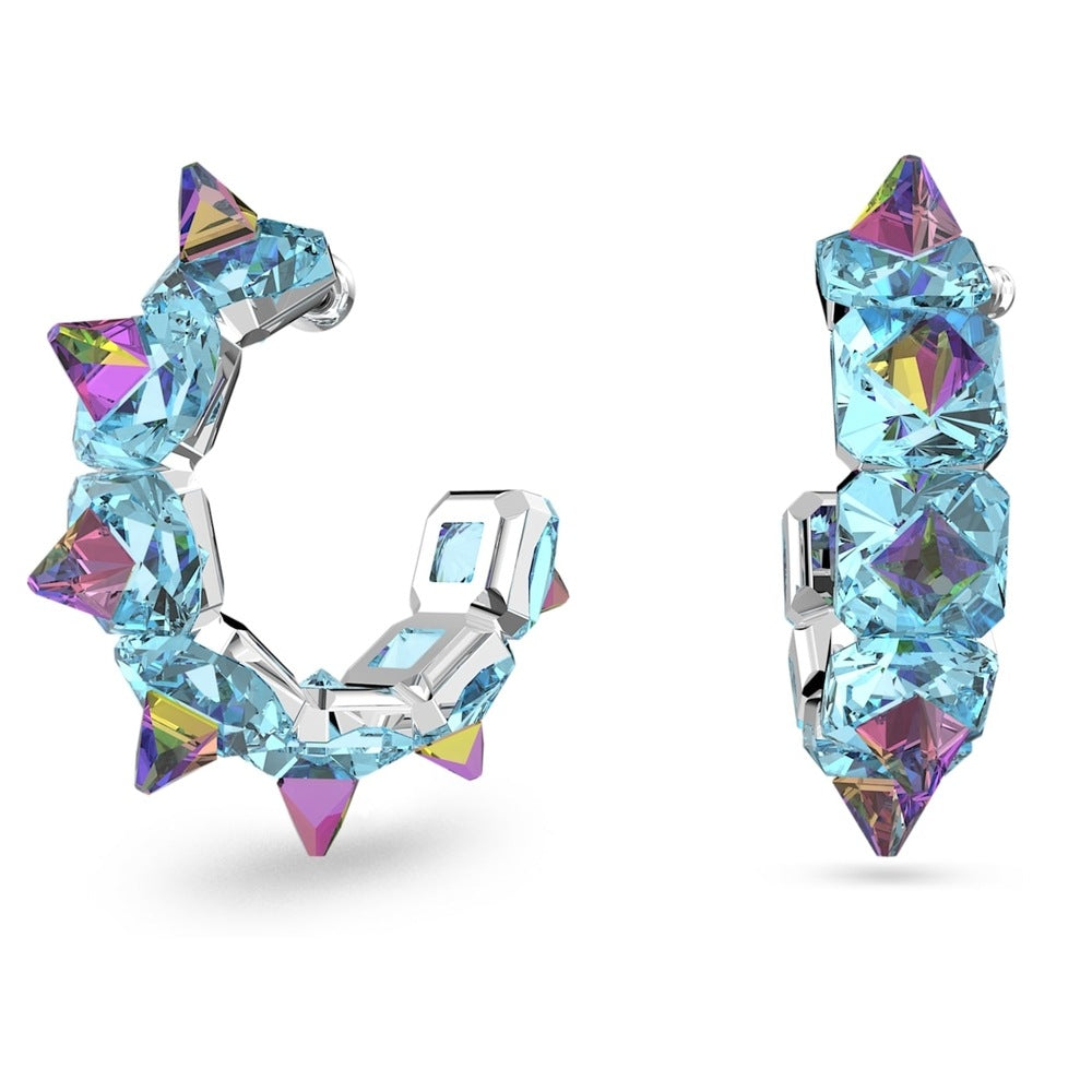 Orecchini Donna cerchi oro cristalli farfalla rosa glicine strass Orecchini Donna cerchi oro cristalli farfalla rosa glicine strass