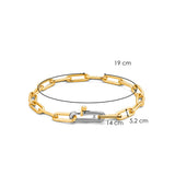 Ti Sento Set bracciale e orecchini a maglie ovali pendenti in argento dorato 4857SY Dimensioni