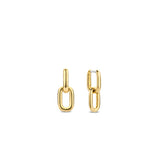 Ti Sento Set bracciale e orecchini a maglie ovali pendenti in argento dorato 4857SY Orecchini