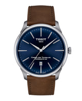 Orologio Automatico Tissot Uomo Cassa Acciaio Quadrante Blu Cinturino Pelle Marrone T1394071604100