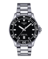Orologio Tissot Seastar 1000 40 mm Quarzo Quadrante Nero Cinturino Acciaio T1204101105100