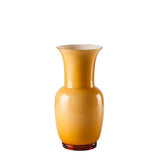 VENINI Vaso Opalino Piccolo Giallo Interno Bianco in Vetro Soffiato di Murano 706.38