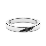 ZANCAN Anello Fedina da Uomo in Argento con Pietra Naturale di Spinello Nero EXA153 Variante1