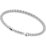 ZANCAN Bracciale da Uomo Maglia Coda di Volpe in Argento Lucido EXB756
