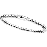ZANCAN Bracciale da Uomo Maglia Veneziana in Argento con Rosa dei Venti EXB704