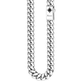 ZANCAN Collana da Uomo Maglia Groumette o Cubana in Argento Rodiato EXC471