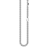 ZANCAN Collana da Uomo in Argento Rodiato a Maglie Intrecciate EXC499