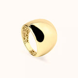 ALFYO Anello a Fascia Bold in Oro Giallo 18 kt