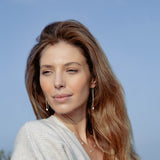 ALFYO Let It Glow Gold Drop Earrings with Pearl