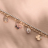 Rose Gold Tennis Bracelet with White Zirconia RZB010