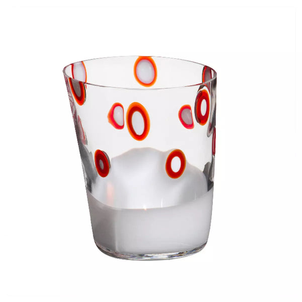 Bicchiere Carlo Moretti Bora Bianco e Rosso 10.2x9.4cm 997.25