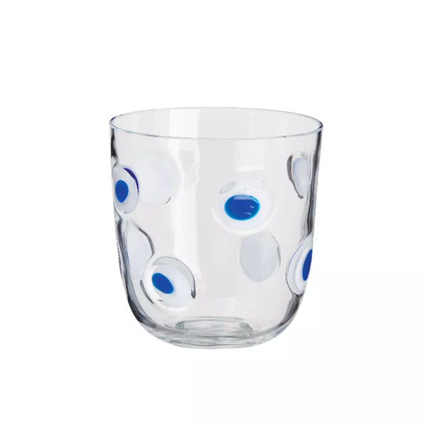 Bicchiere Carlo Moretti I Diversi Bianco e Blu 8.6x8.8cm