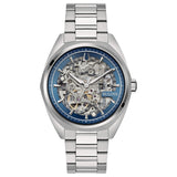 BULOVA Orologio Automatico Solo Tempo Uomo con Cassa Esagonale Acciaio Quadrante Blu e Cinturino in Acciaio 96A292