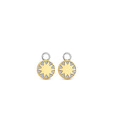 Charm per orecchini Ti Sento con sole dorato in argento bicolore e zirconi 9228ZY