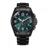 Citizen Eco-Drive Radiocontrollato Brunito con Cassa Rotonda Quadrante Verde e Cinturino Acciaio Nero CB5925-82X