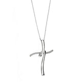 Collana Donna Con Pendente in Oro Bianco con Diamante COMETE GLB 1117Variante 1