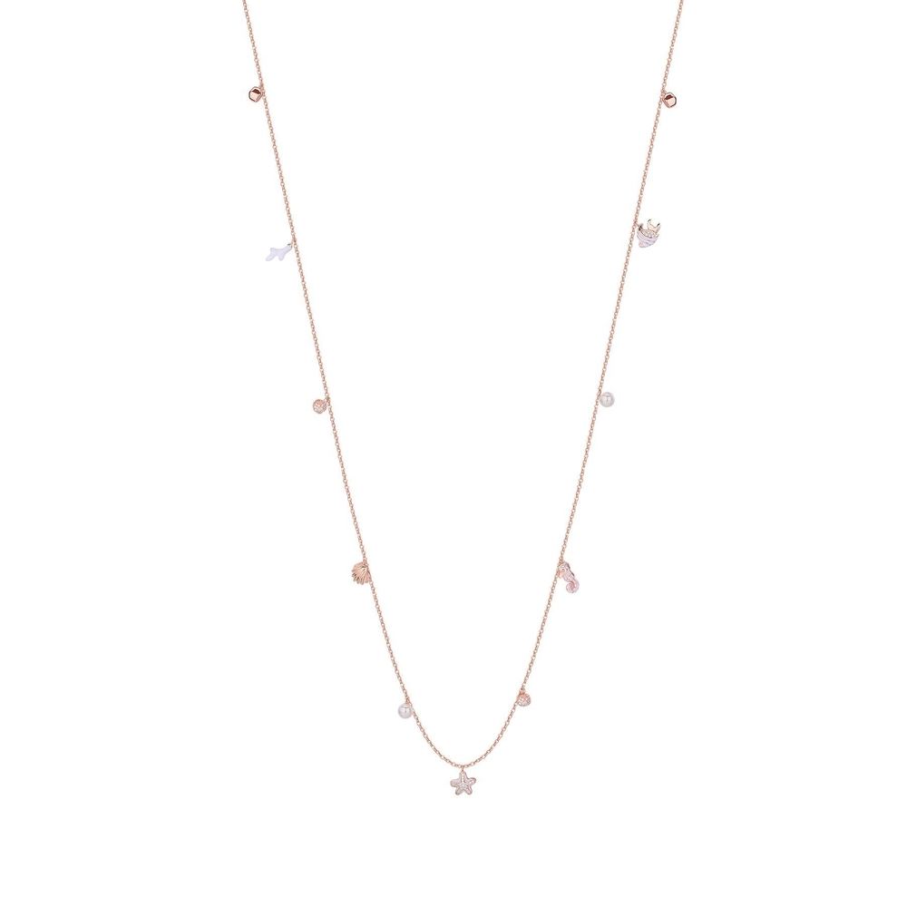 Rosato Collana Donna In Argento Sterling | Collezione Cubica Lettere - RZCU19 Rosato Collana Donna In Argento Sterling | Collezione Cubica Lettere - RZCU19