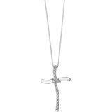 Collana Donna Con Pendente in Oro Bianco con Diamante COMETE GLB 1331Variante 1