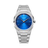 D1 Milano Orologio al Quarzo Solo Tempo Uomo con Cassa Ottagonale Quadrante Blu e Cinturino in Acciaio UTBJ09
