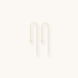 ALFYO Let It Glow Gold Drop Earrings with Pearl
