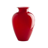 VENINI Vaso Labuan Rosso Interno Bianco in Vetro Soffiato di Murano 706.63