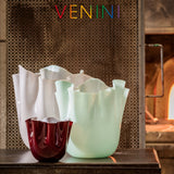 Venini Fazzoletto Vase Rio Green Medium 24 cm 700.02
