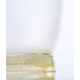 Jarrón Venini Opalino Cristal Hoja de Oro Pequeño 30 cm 706.38