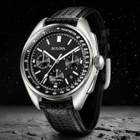 Bulova Orologio Uomo 98D180 – Quarzo, Cinturino Bicolore Acciaio, Quadrante Blu Sunburst Con 8 Diamanti, Giorno/Data E 24 Ore, Resistente 30m