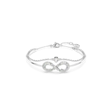 SWAROVSKI Bracciale a due giri con simbolo infinito in metallo rodiato con zirconi 5684049