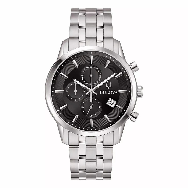 Bulova Maquina 2025 orologio Nero bracciale Acciaio cassa 40mm Bulova Maquina 2025 orologio Nero bracciale Acciaio cassa 40mm