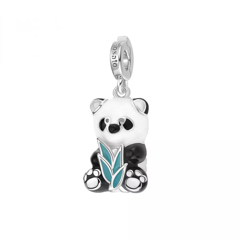 Charm Panda Rosato Storie Argento e smalti Colorati RZ226R