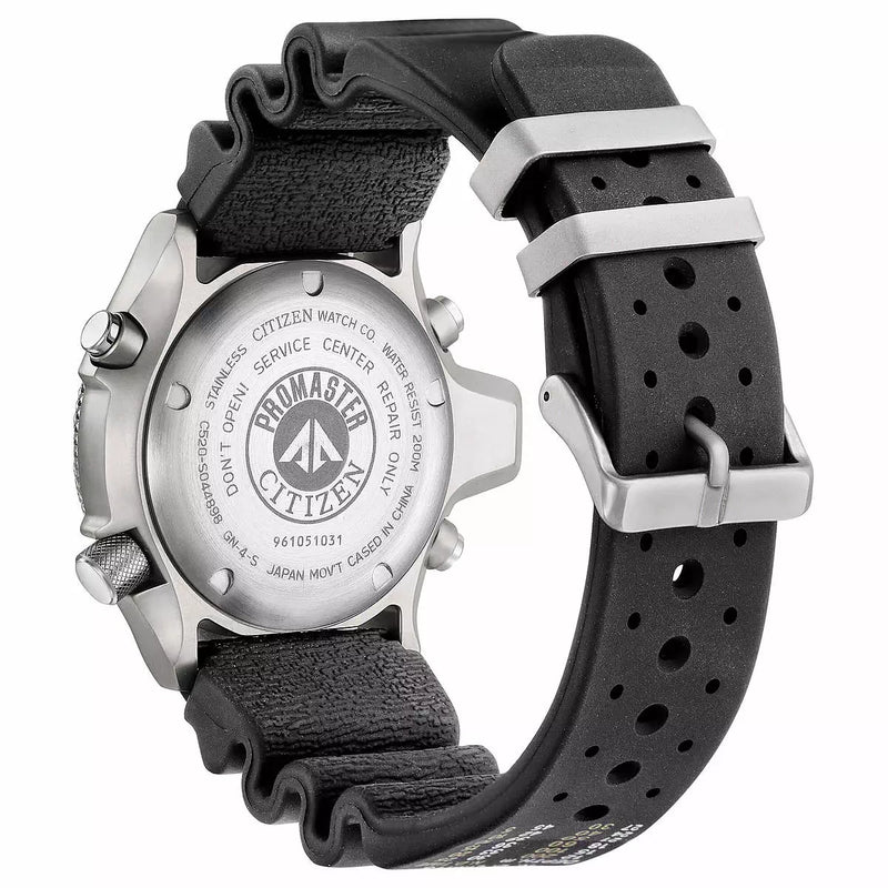 CITIZEN Orologio al Quarzo Uomo con Cassa Rotonda Quadrante Nero e Cinturino in Caucciù Nero JP2000-08E Variante2