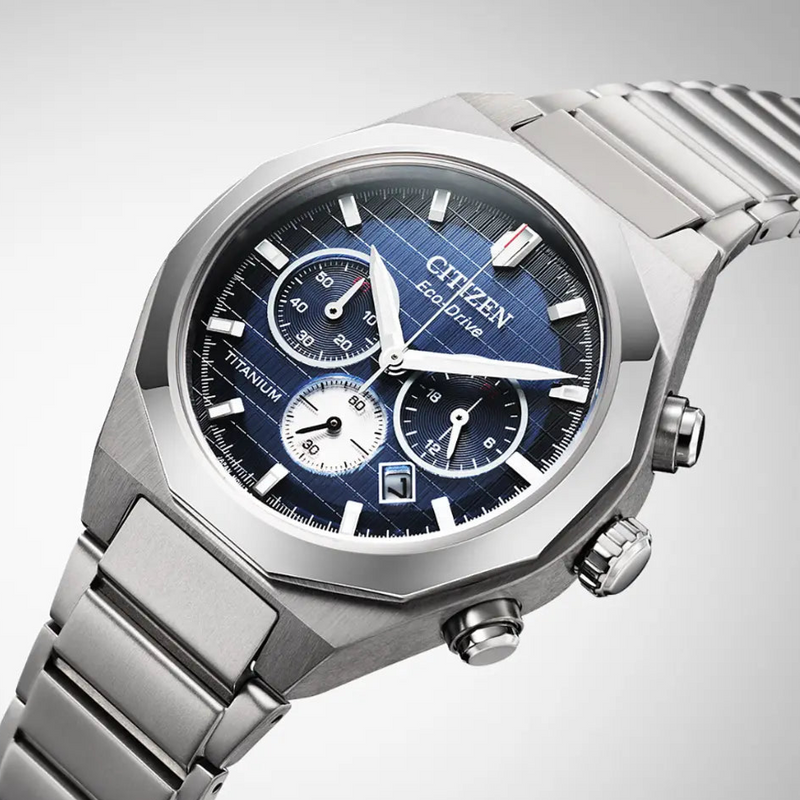 Citizen Zenshin Senkei Crono Super Titanio CA4691-59L dettaglio quadrante