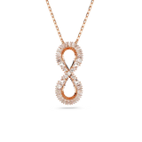 SWAROVSKI Collana con simbolo infinito in metallo placcato oro rosa e zirconi 5677623