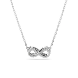 SWAROVSKI Collana con simbolo infinito in metallo rodiato e zirconi 5687265