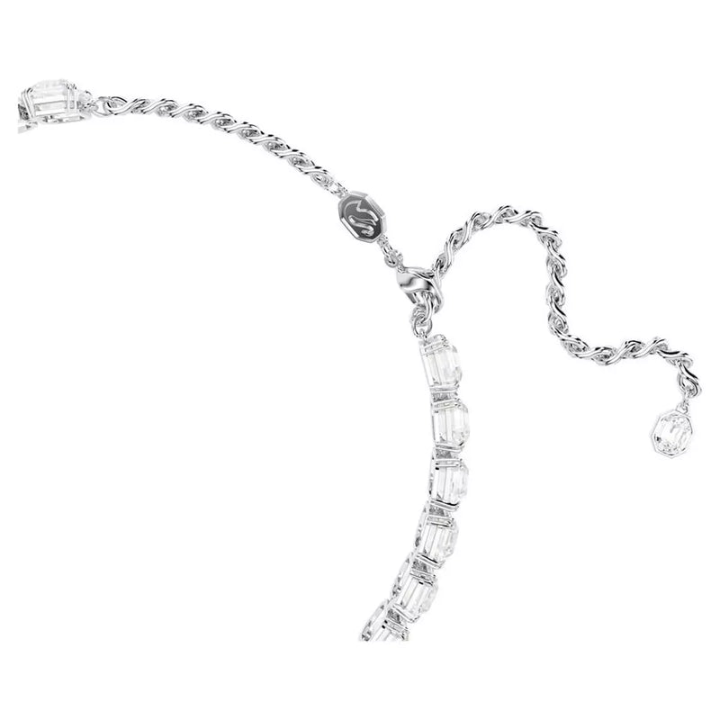 Collana Swarovski Tennis Millenia Cristalli Taglio Smeraldo 5696292 Dettaglio