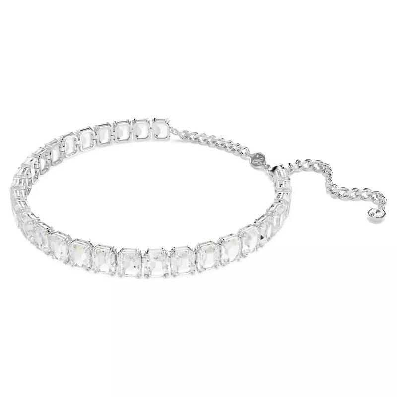 Collana Swarovski Tennis Millenia Cristalli Taglio Smeraldo 5696292 Variante