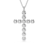 Collana Swarovski con croce in metallo rodiato e zirconi 5675573 Variante