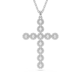Collana Swarovski con croce in metallo rodiato e zirconi 5675573