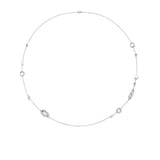 Collana donna Ti Sento lunga in argento placcato platino con zirconi 34045ZI variante2