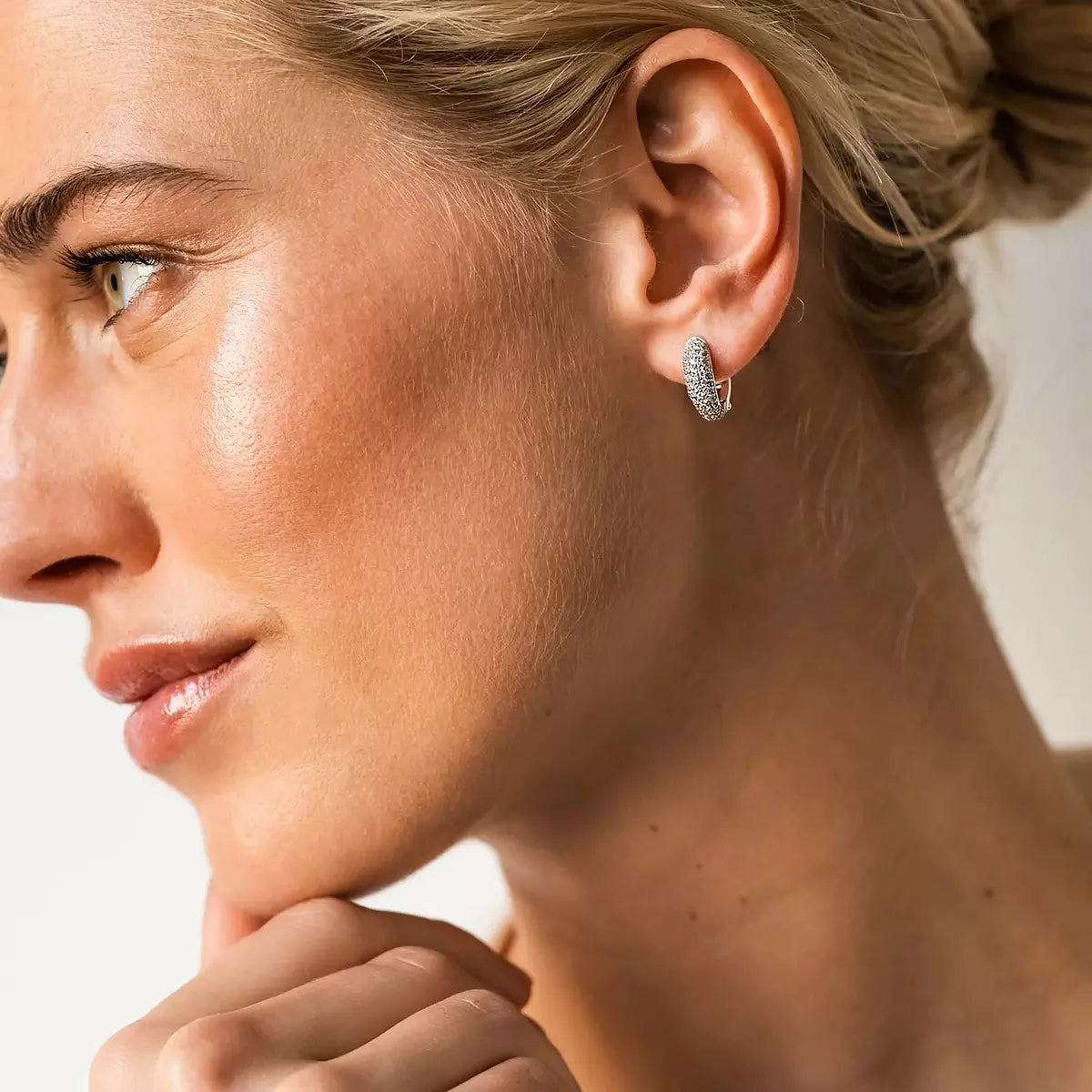 Tata Gisèle Orecchini A Cerchio Martellato 30 Mm - Placcati Oro 18kt, Confezione In Velluto, Gioielli Donna