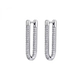 ROSATO Orecchini donna pendenti in argento con pavè di zirconi RZBI27