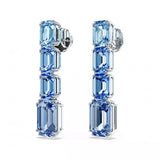 Orecchini Pendenti Swarovski Millenia con Cristalli Ottagonali Blu 5696516 Variante2