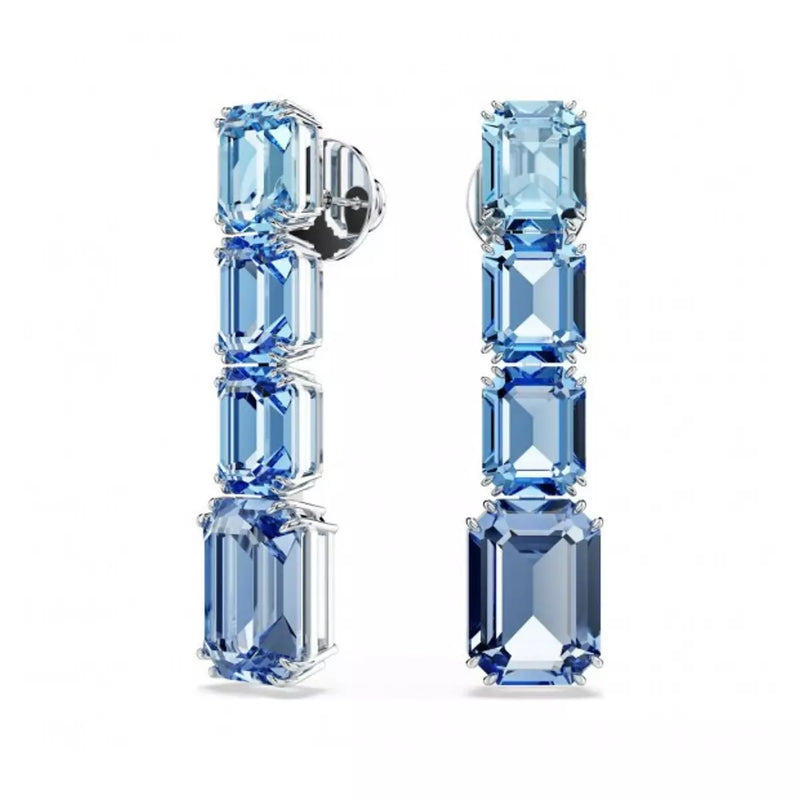 Orecchini Pendenti Swarovski Millenia con Cristalli Ottagonali Blu 5696516 Variante