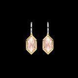 TI SENTO orecchini pendenti in argento bicolore a forma esagonale con pietre color nude 7945NU Variante