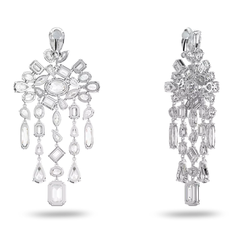 Orecchini Swarovski Chandelier Pendenti Rodiati con Cristalli di Varie forme 5639329 Variante2