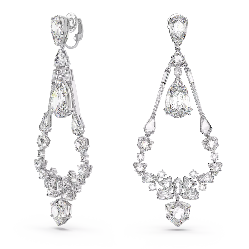 Orecchini Swarovski Chandelier Pendenti Rodiati con Cristalli di Varie forme 5665827 Variante