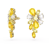 Orecchini Pendenti Swarovski Fiore Gema Placcati Oro con Cristalli Gialli e Bianchi 5652802 Variante3